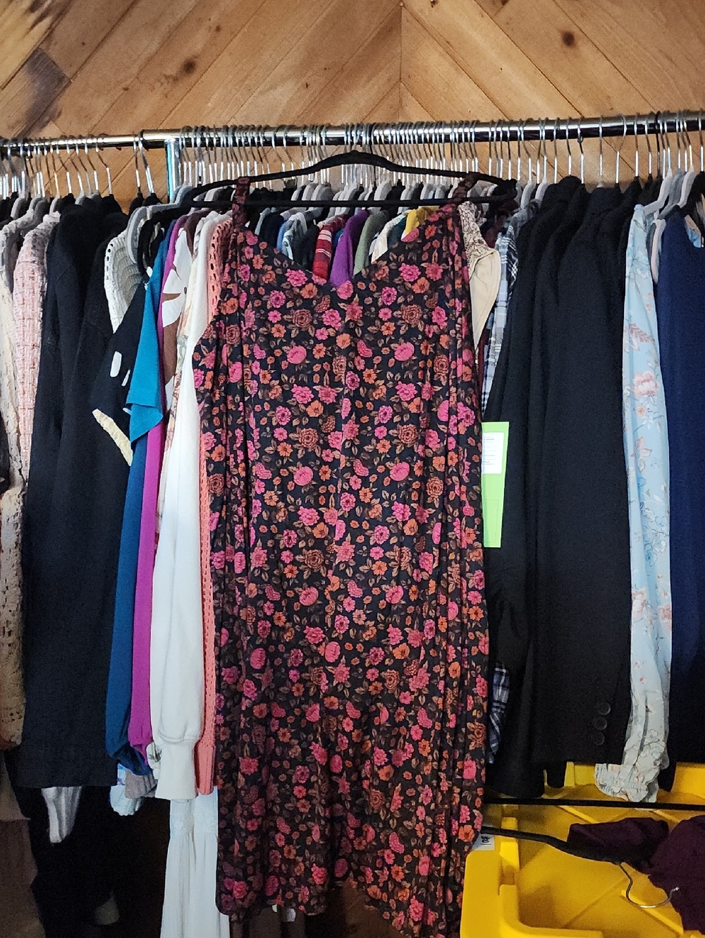 Challis floral trapeze dress